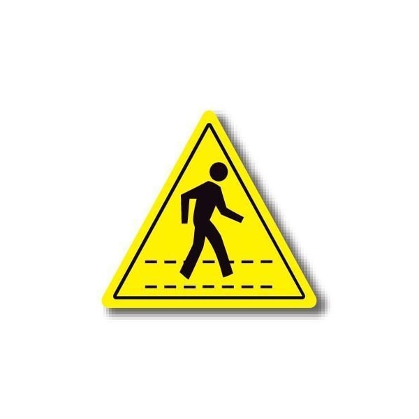Ergomat 32in TRIANGLE SIGNS - Pedestrian Crossing DSV-SIGN 1024 #0054 -UEN - main